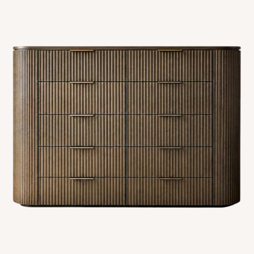 Used Restoration Hardware Byron 10-Drawer Dresser 72" | Brown Oak for sale on AptDeco