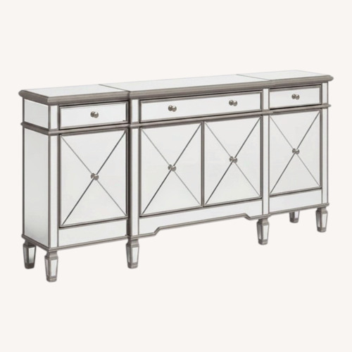 Used Duchess Silver Mirrored Glass Sideboard for sale on AptDeco