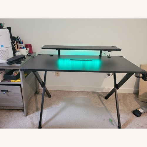 Used Black Gaming Desk for sale on AptDeco
