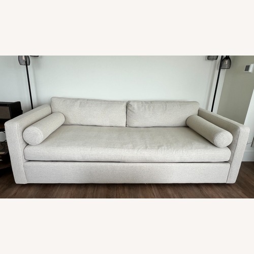 Used Crate & Barrel Aris 88" Beige Fabric 3 Seater Deep Sofa for sale on AptDeco