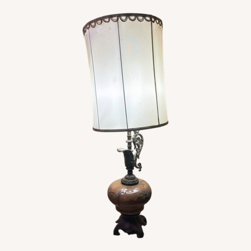 Used Vintage/Antique Finds Dark Brown Glass Table Lamp for sale on AptDeco