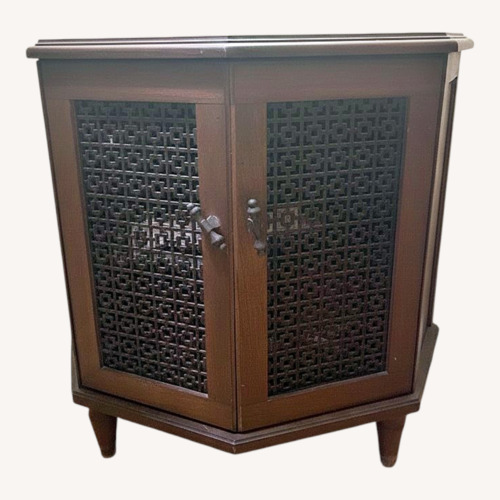 Used Vintage/Antique Finds Dark Brown Wood Side Table for sale on AptDeco