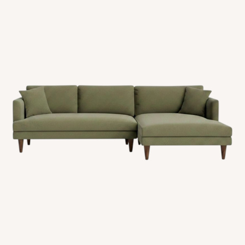 Used Joybird Lewis Green Fabric 2 Piece Sectional for sale on AptDeco