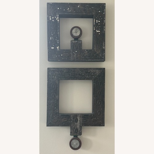 Used Pair of Vintage Industrial Pulley Wall Art for sale on AptDeco