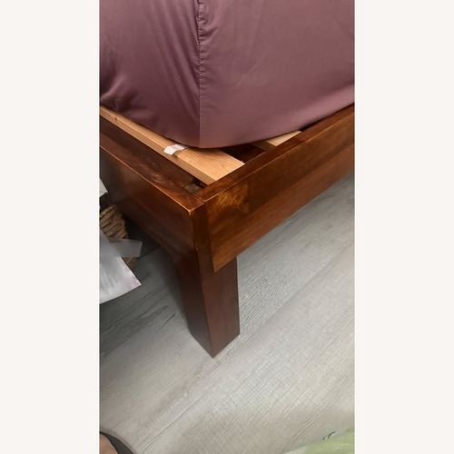 Used West Elm Mango Wood Queen size bed  for sale on AptDeco