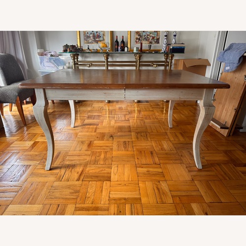 Used Domain Dining Table w 2 Extension Leafs for sale on AptDeco
