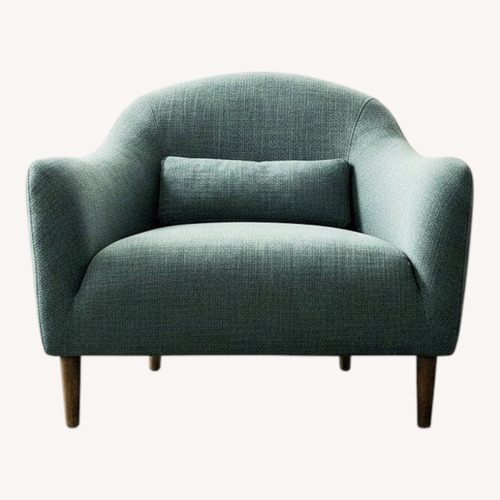 Used Crate & Barrel Pennie Blue Fabric Accent Chair for sale on AptDeco