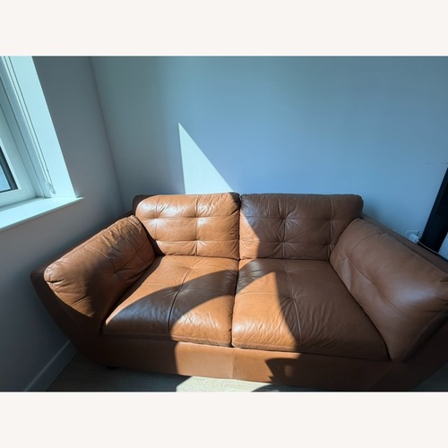 Used Damar Leather Loveseat  for sale on AptDeco