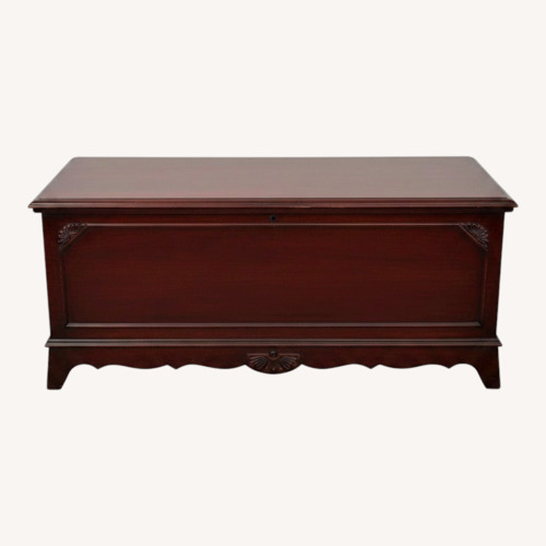 Used Lane Furniture Dark Brown Wood Chest for sale on AptDeco