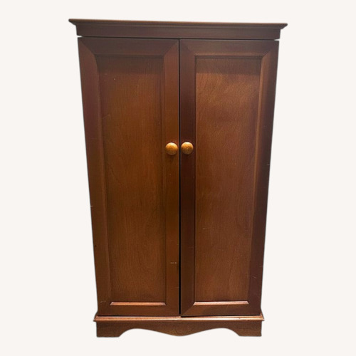 Used Light Brown Wood Media Storage for sale on AptDeco
