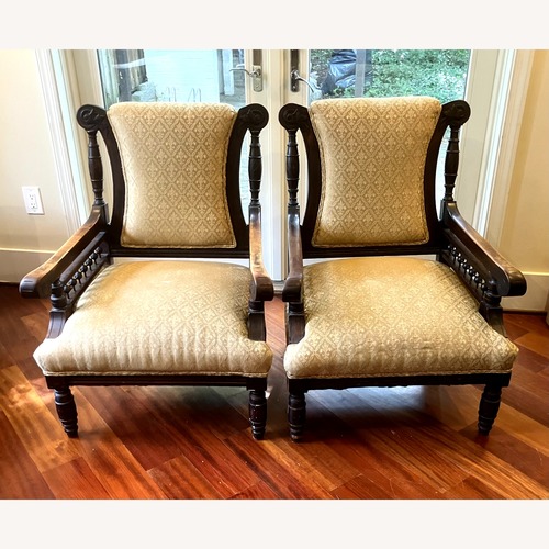 Used Antique Wooden Armchair Set 2 for sale on AptDeco