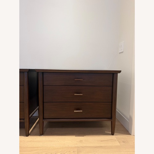 Used Bassett Copenhagen Dark Brown Walnut Nightstands for sale on AptDeco