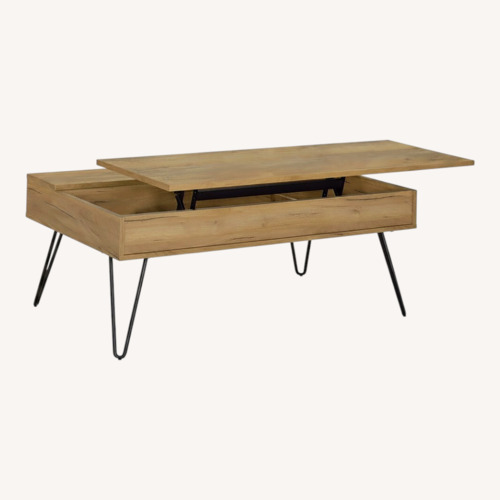 Used Coaster Fine Furniture Natural Wood Coffee Table for sale on AptDeco