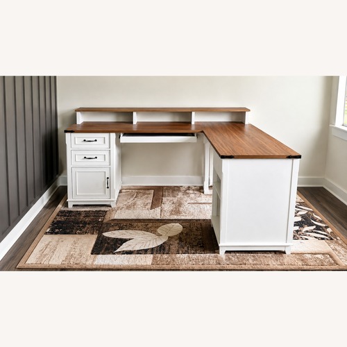 Used White Wood Desk for sale on AptDeco