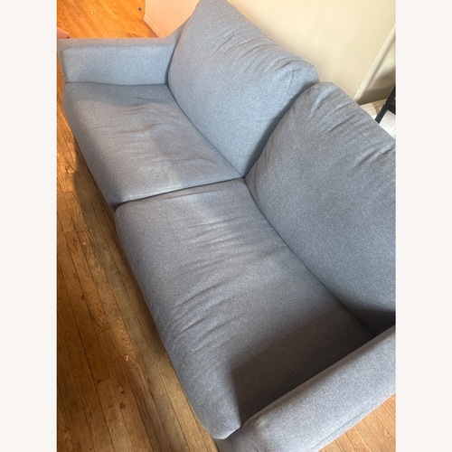Used Blue Fabric 2 Seater Sofa for sale on AptDeco