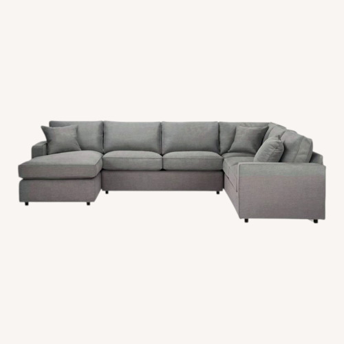 Used Room & Board York Light Gray Fabric 4 Piece Sectional for sale on AptDeco