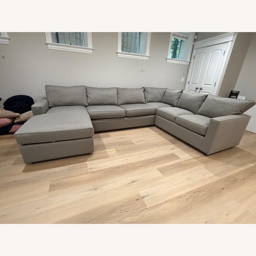 Used Room & Board York Light Gray Fabric 4 Piece Sectional for sale on AptDeco