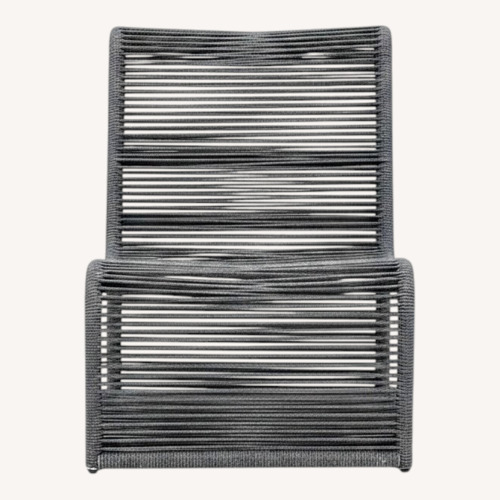Used Milano Dark Gray Aluminum Accent Chairs for sale on AptDeco