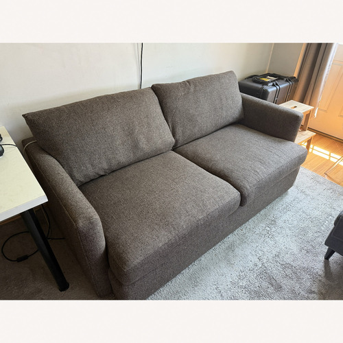 Used Crate & Barrel Lounge Dark Gray Fabric 2 Seater Sofa for sale on AptDeco