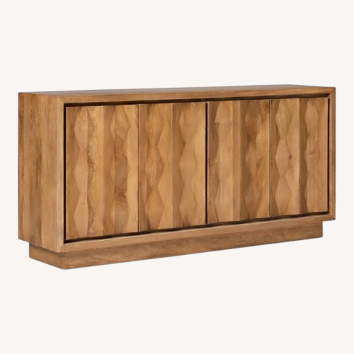 Used West Elm Carved Pattern Solid Wood Buffet (72") for sale on AptDeco