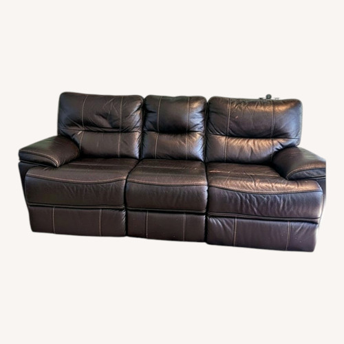 Used Dark Brown Leather 3+ Seater Sofa for sale on AptDeco