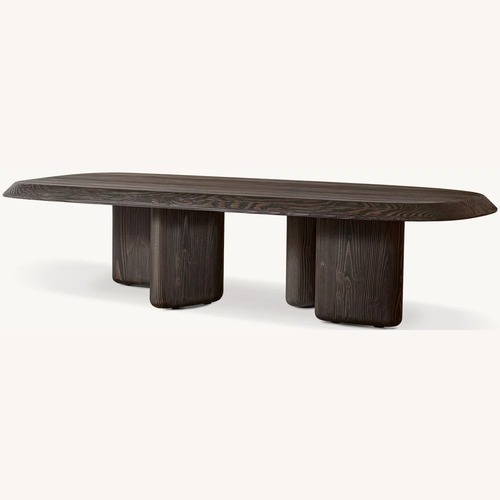 Used Restoration Hardware Leon Coffee Table 48" | Black Douglas Fir for sale on AptDeco