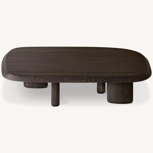 Used Restoration Hardware Leon Coffee Table 48" | Black Douglas Fir for sale on AptDeco