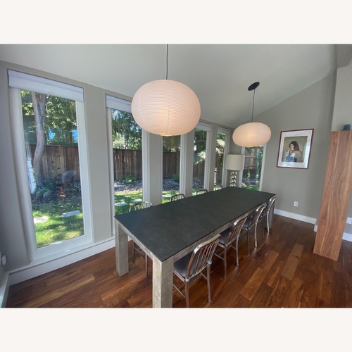 Used Restoration Hardware Drifted Reclaimed Oak Parsons Rectangular Dining Table for sale on AptDeco