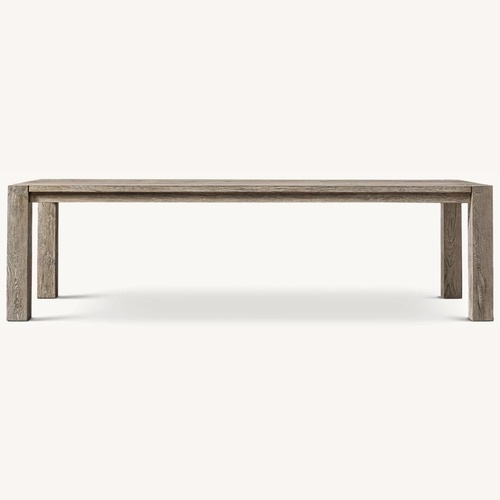 Used Restoration Hardware Drifted Reclaimed Oak Parsons Rectangular Dining Table for sale on AptDeco