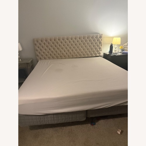 Used Fabric King Bed for sale on AptDeco