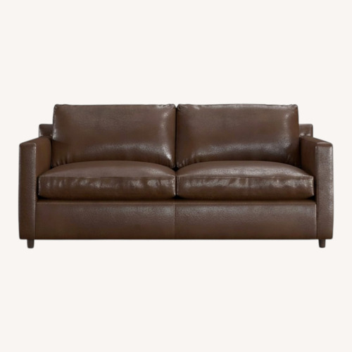 Used Crate & Barrel Barrett II Leather Sleeper for sale on AptDeco