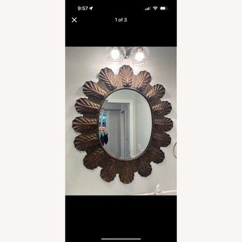 Used Large Bronze Leaf Mirror for sale on AptDeco
