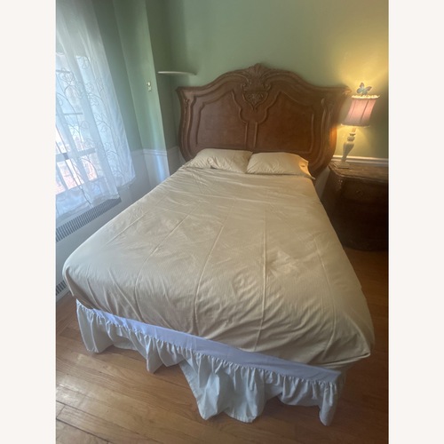 Used Dark Brown Wood Full Bed for sale on AptDeco