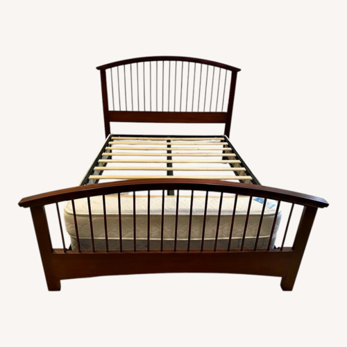 Used Ashley Furniture Dark Brown Wood Twin Beds for sale on AptDeco