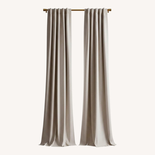 Used Quince Cotton Slub Blackout Curtain for sale on AptDeco