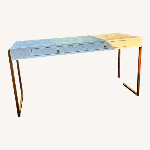 Used White Wood Desk Metal Legs for sale on AptDeco