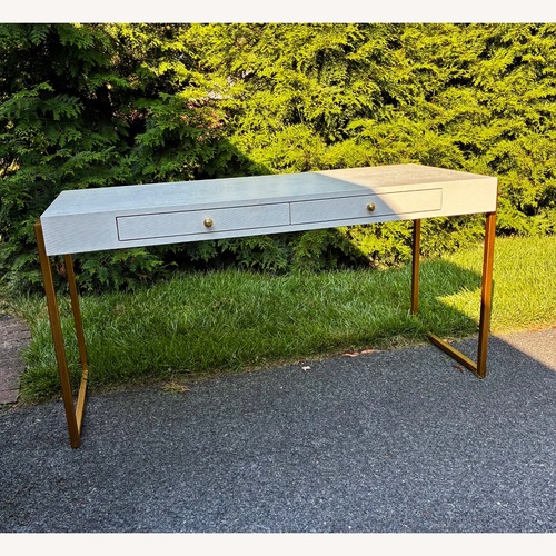 Used White Wood Desk Metal Legs for sale on AptDeco