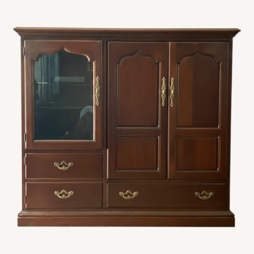 Used Cherry Entertainment Center for sale on AptDeco