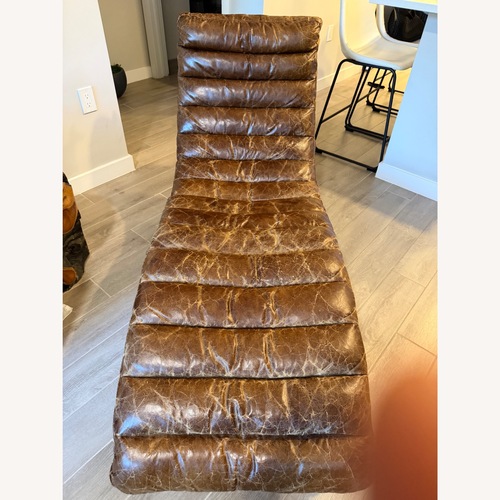 Used Restoration Hardware Oviedo Leather Chaise Lounge for sale on AptDeco