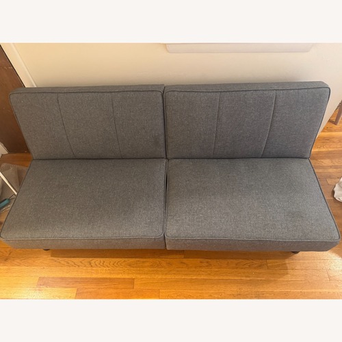 Used Lifestyle Solutions Dark Gray Linen Futon for sale on AptDeco