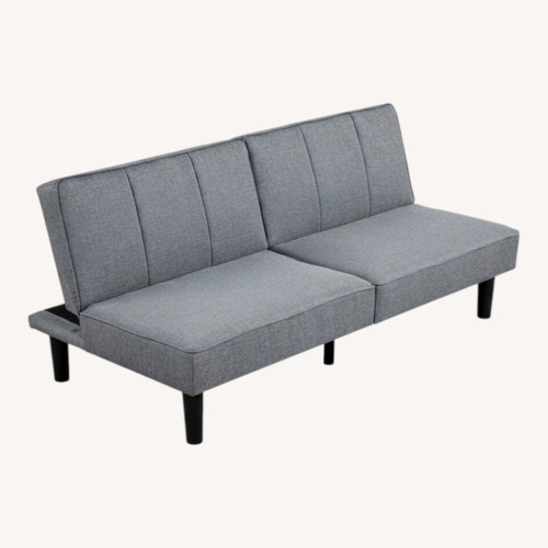 Used Lifestyle Solutions Dark Gray Linen Futon for sale on AptDeco