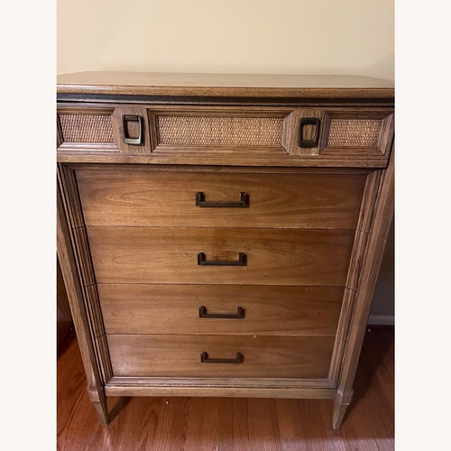 Used Vintage/Antique Light Brown Wood Dresser for sale on AptDeco