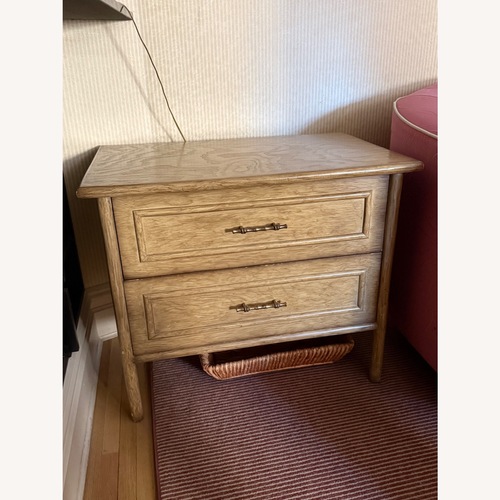 Used Vintage Light Brown Wood Nightstand for sale on AptDeco