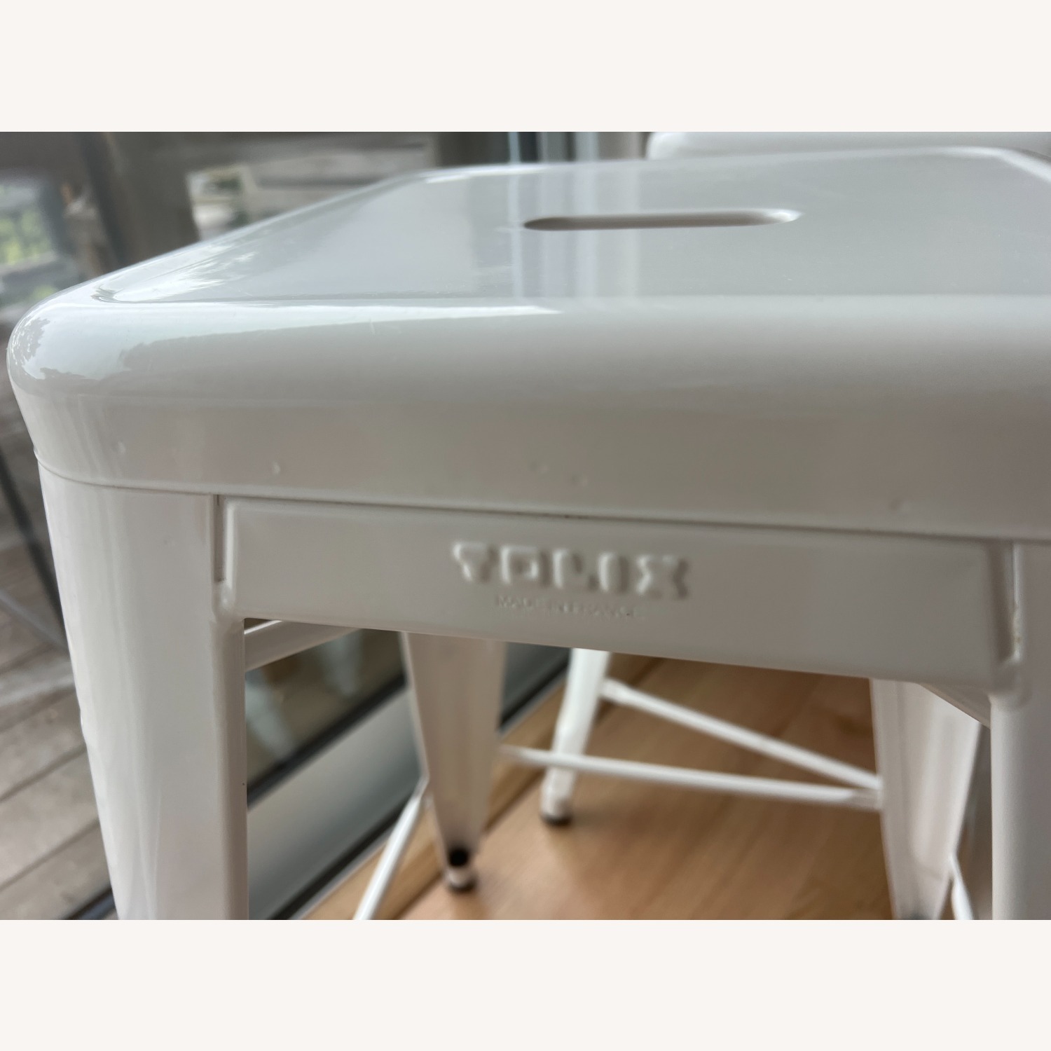 Tolix Marais White Metal Stools (Set of 4) - image-3