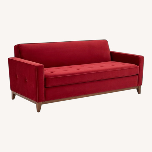 Used Apt2b Monroe Burgundy Velvet Sleeper Sofa  for sale on AptDeco