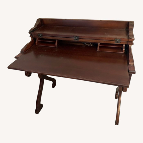 Used Vintage/Antique Dark Brown Wood Desk for sale on AptDeco