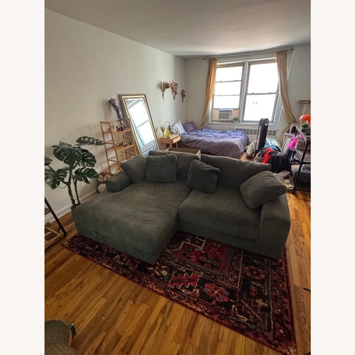 Used Green 2 Piece Sectional (Right Chaise) for sale on AptDeco