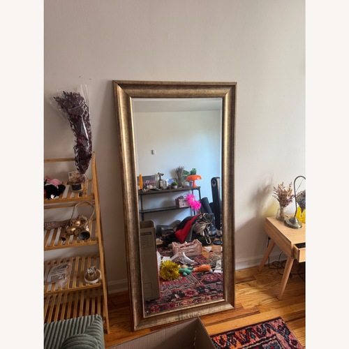 Used Wayfair Gold Glass Zaryan Flat Mirror for sale on AptDeco
