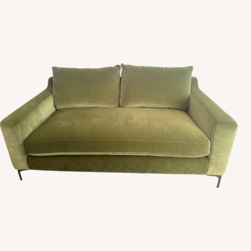 Used Green Velvet 2 Seater Sofa for sale on AptDeco