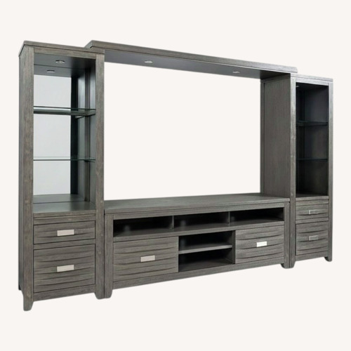 Used Mor Dark Gray Wood Dresser for sale on AptDeco